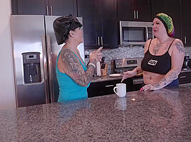 Eating Cake Out Of Cake With A Special Candle With Hollee Huntress