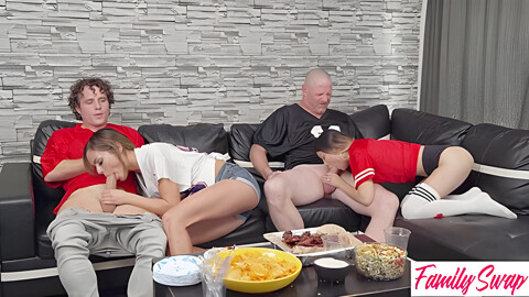 Lulu Chu & Aila Donovan Offer Their Pussy & Handjobs For Super Bowl Losers